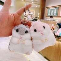 Hamster doll keychain pendant doll hamster cute backpack doll plush ins bag pendant school bag pendant