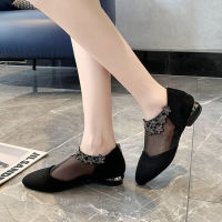 Ladies new single shoelace heel fashion black sandals casual home vulcanized shoes