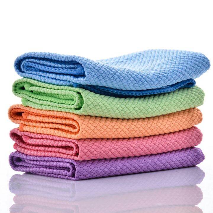 1pc-30x40cm-household-glass-window-cleaning-cloth-kitchen-absorbent-dishcloth-cleaning-rags-washing-towel-scouring-pad