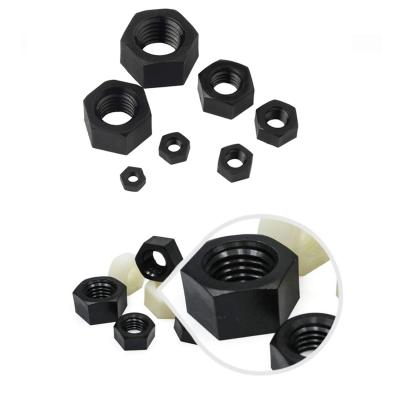 10/25Pcs M2 M2.5 M3 M4 M5 M6 M8 M10 M12 Black/White Nylon Plastic Hex Nuts