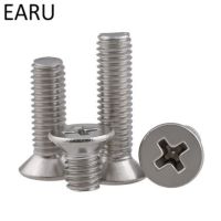 [Haotao Hardware] M1.2x4/5/6Mm 304สแตนเลสแบนสกรู Countersunk ฟิลลิปข้ามหัวแบนหางสกรูสายฟ้าสำหรับเครื่อง