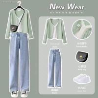 Early autumn new womens fashion suit 2022 early high-end salt style outfit fake two-piece top trend