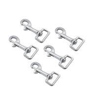 5PCS Single Square Swivel Eye Bolt Snap Hooks สแตนเลส316 59มม. 66มม. 73มม. 80มม. สำหรับพวงกุญแจสายรัด