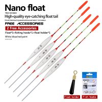 ∈✗ 5pcs/Lot Nano Fishing Floats 5 Float Tubes 1 Bag Hooks 1 Buoy Holder Shallow Water Buoy Fresh Water Bobber Fishing Tools Tackle