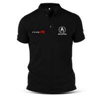 แอคิวราAcura เสื้อโปโลผู้ชายผ้าฝ้ายพิมพ์ลายรถยนต์ขนาดใหญ่