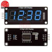 TM1637 4-Digit Digital LED 0.56 Inch Tabung Tampilan Desimal 7 Segmen Clock Double Dots Modul Tampilan LED Biru putih Kuning Hijau