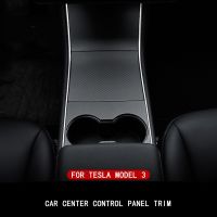 Car Central Control Panel Sticker For Tesla Model 3 2018 2019 Center Console Accessories For Model 3 Interior Film Carbon Look