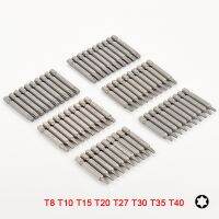 (LONG FA hardware)10ชิ้น T40 T9 50มิลลิเมตรยาว Torx ไขควงบิตตั้งโครเมี่ยมวานาเดียมเหล็ก1/4นิ้ว6.35มิลลิเมตร Hex S Hank บิตสำหรับไขควงผลกระทบ