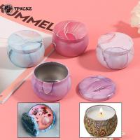 European Retro High-End Candle Aromatherapy Handmade Soap Packaging Box Round Iron Box Tea Candy Jewelry Storage Box Gifts Storage Boxes