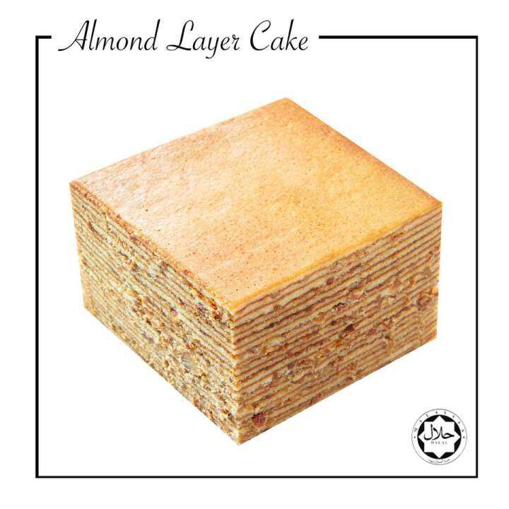SUNFLOWER Layer Cake ALMOND Homemade Penang Kuih Lapis 250g HALAL by