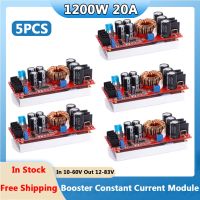 5PCS Power Converter Step Up Module In DC10-60V Out 12-83V 1200W 20A DC DC Converter Boost Adjustable Overcurrent Protection