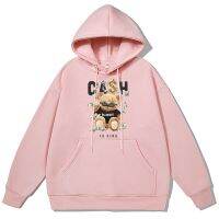 Billionaire Teddy Bear Cash Is King Printing Hoody Men Thick Cotton Hoodie 2023 Spring Pullovers Oversized Casual Hooded Couple Size XS-4XL