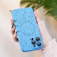 Luxury Star Spot Texture Magnetic Case For iPhone 14 Pro 11 12 13 Pro Max 14 Plus XR XS Max Magsafe Camera Protector Phone Cover