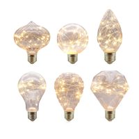 [HOT QQZIWWUJJWG 104] E27 LED Edison String หลอดไฟ AC85 265V Retro Edison LED ทองแดงหลอดไฟ A60 A80 G80 Home Decor Holiday Night Light โคมไฟ