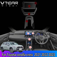 Vtear สำหรับ Toyota COROLLA CROSS 2021 2022 2023 รถยนต์ TPU โปร่งใสป้องกันแผ่นฟิล์มกันรอยพวงมาลัยฟิล์มป้องกัน Central Control สวมใส่ชั้นภายใน Trim ป้องกันเปลี่ยนอุ