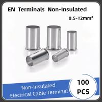 【hot】✈◇✎  100PCS  Non-Insulated Butt Wire Ferrules，Tin Plating Electrical Cable Terminal 0.5-35mm2 22-10 AWG