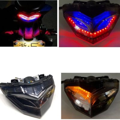 1pc LED Tail Light w/ Turn Signal Lamp For KAWASAKI Ninja 250 300 2013-2017