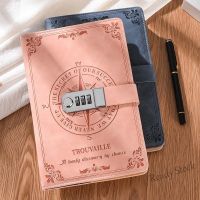 【Ready Stock】 ■ C13 A5 Vintage Password Book With Lock Student Diary Thickened Handbook Couple Notebook Notepad Super Thick