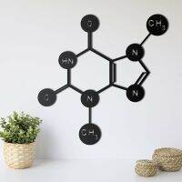 【Ready Stock】Chocolate Symbol Theobromine Molecule, Metal Wall Decor, Metal Wall ArtHome Interior Decor Black Metal Art Vintage Sheet Metal Wall Art