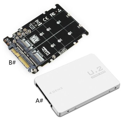 M.2 SSD ไปยังอะแดปเตอร์ U.2 2 In 1 M. 2 Nvme SATA-Bus ฮาร์ดดิสก์ SSD (NGFF) SSD ไปยัง PCI-E U.2 SFF-8639 Pcie M2ตัวแปลงอะแดปเตอร์สำหรับคอมพิวเตอร์เดสก์ท็อป32