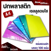 ปกพลาสติกสี แผ่นรองปกสี ขนาด A4 บรรจุ 100 แผ่น 10สี แผ่นใสรองปก ปกรายงาน