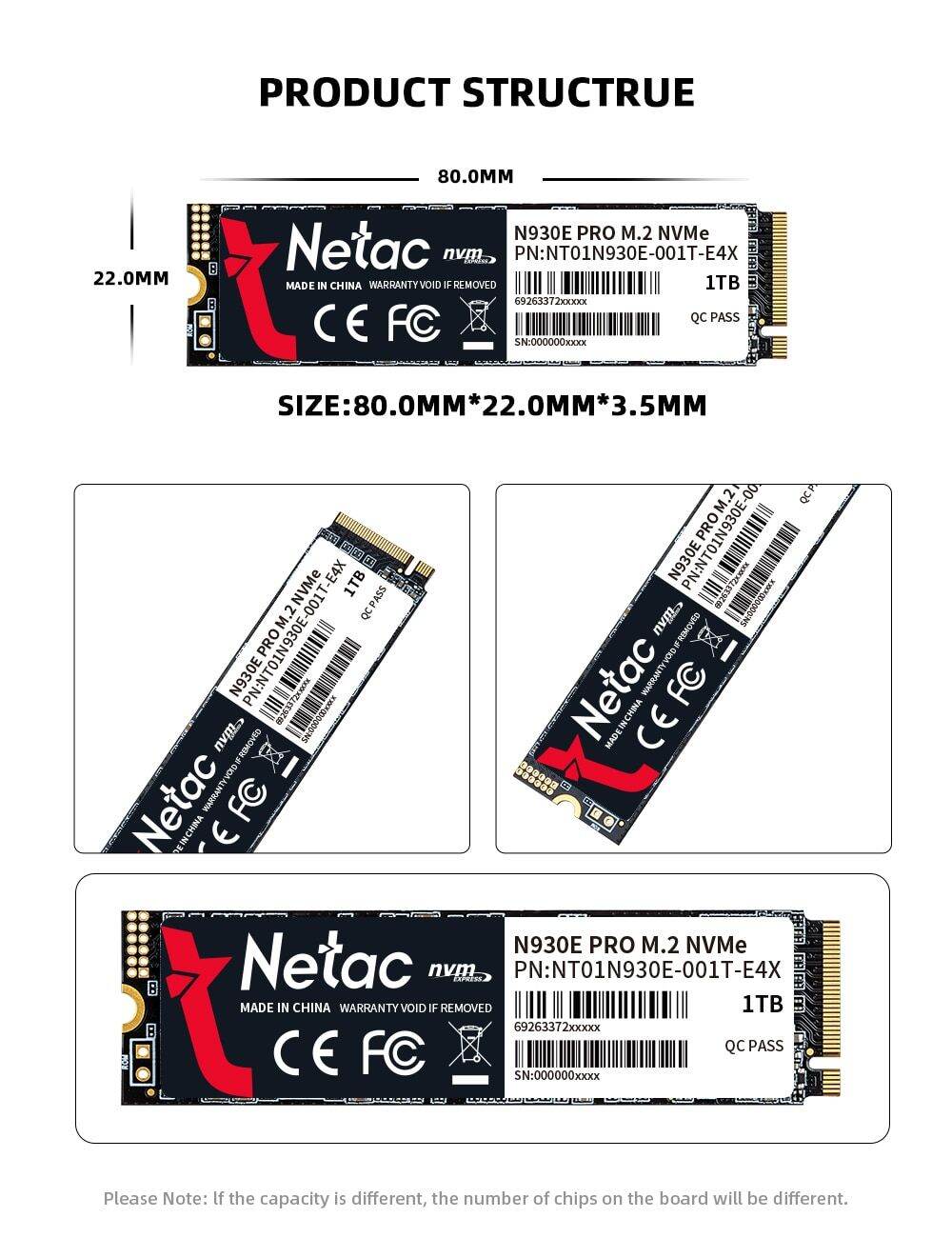 Netac M2 SSD NVMe SSD 1TB 2TB 512GB 256GB 128GB M.2 2280 PCIe 500GB ...