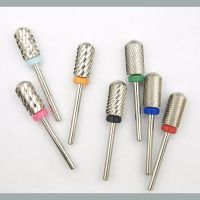 New Silver! Quality 6.6mm Big Round Top barrel Original Tungsten steel Carbide Manicure Nail drill bit File Accessories