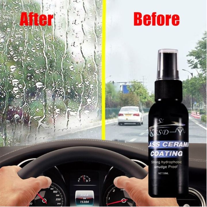 กระจกมองหลังขนาดกลางสำหรับรถยนต์ป้องกันฝนกระจกกันน้ำสารพ่นเคลือบกันฝนสำหรับรถยนต์รถบัสยานพาหนะ