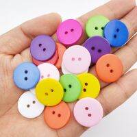 Hot sale 6/9/11/13/15/20mm Decorative Buttons For Needlework Resin Plastic Button For Dolls Scrapbooking Sewing Buttons 2 Holes Haberdashery