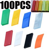 【LZ】♞  PVC Heat Shrink Tube Package Precut Foil Lithium Case para bateria Film tampa da bateria Battery Pipe Cable Sleeve 100pcs