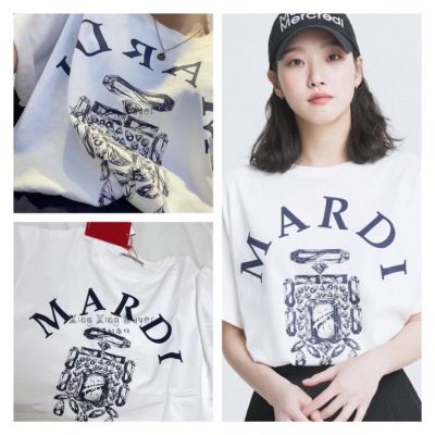 【New】เสื้อยืดแขนสั้น คอกลม ทรงหลวม พิมพ์ลายตัวอักษร Mardi mercredi Kim Go Eun แฟชั่นฤดูใบไม้ผลิ และฤดูใบไม้ร่วง