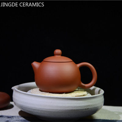 ประเพณีดินสีม่วงมินิกาน้ำชาแร่ดิบ Zhu โคลน Xishi หม้อชาแบบพกพาขนาดเล็กความจุกรองกาต้มน้ำจีน Zisha ชุดชา