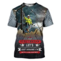 New FashionFashion trend short sleeveLove Electrician 3D All Over Printed Clothes JA05853D T Shirt 2023