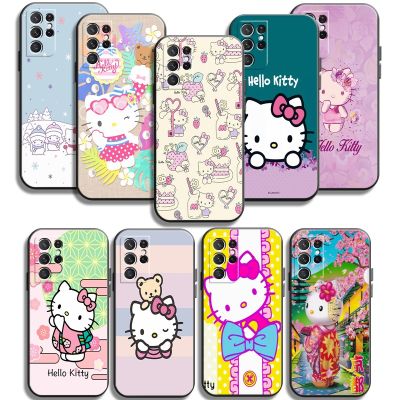 [Yellow peach flavor] ⤿new style phone case⤾เคสโทรศัพท์ Hello Kitty น่ารักสำหรับ Samsung Galaxy S22 Plus S20 FE Lite Ultra S21 Carcasa