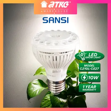 SANSI 10W LED Plant Grow Light Bulb Full Spectrum Indoor Grow Lamp Veg  Bloom