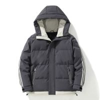 [COD] Cotton padded thick mens winter new hooded jacket Korean version loose tide brand sports