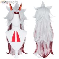 【hot】㍿▤✻  Genshin Arataki Itto Peruca Resistente Calor Cabelo Sintético Perucas Anime Chifre Vermelho Acessórios para Acessórios Jogo de Alta Qualidade