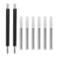 2 Pcs 5.6mm Lead Holder Automatic Mechanical Pencil with Sharpener and Charcoal Lead Refill, 6Pcs Extra Lead Refills