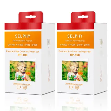 Replacement Selphy Cp1300 Paper Ink Kp 108in Kp108 Paper Selphy Cp1300  Cp1200 Cp1000 Cp900 Cp800 Cp910 Cp760 Photo Printer 3 Ink Cartridges 108  Sheets 4 X 6 Photo Paper Set, Save Deals