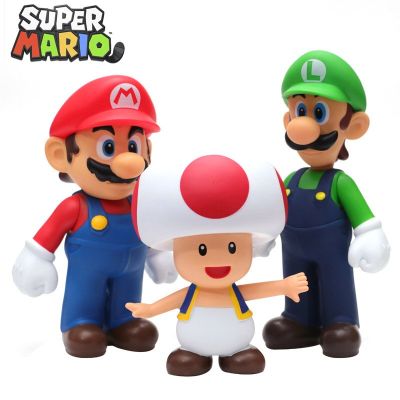 ZZOOI Super Mary Series Action Figure Toys Mario Bros Luigi Yoshi Donkey Kong Wario Anime Model Ornaments Children Birthday Gifts