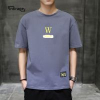 Intirage เสื้อยืดผู้ชาย,แขนสั้นแบบหลวมลำลองขนาดใหญ่ [M-3XL]