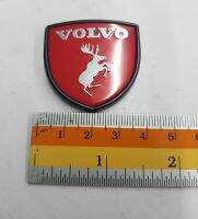 Pate Volvo แดง ขอบ ดำ คู่ งานเหล็ก 3.9CM