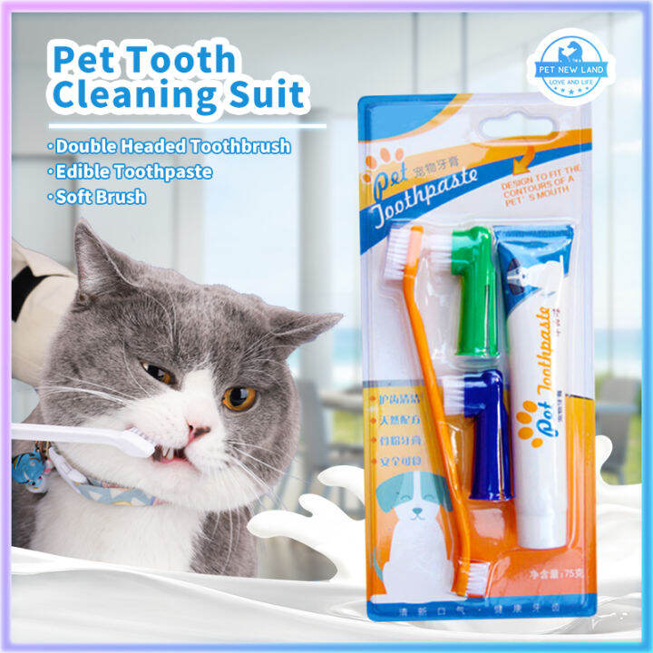 Pet New Land.Pet supplies cat dog toothbrush set toothpaste set mouth ...