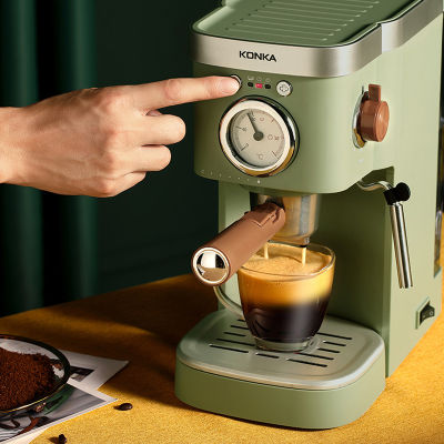 KONKA เครื่องชงกาแฟอัตโนมัติเครื่องชงกาแฟเอสเพรสโซ่ครัวเรือนอิตาลีเครื่องชงกาแฟลาเต้แคปซูลกาแฟและผงกาแฟ