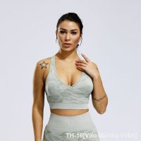 ✕ Vito Martha 016A Autumn and winter European and American cross-border elastic camouflage fitness sports suit bra shockproof yoga bra seamless yoga suit women