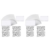 48X A6 Binder Pockets Zipper Folders with Cash Envelope Labels Stickers Budget Envelopes Labels