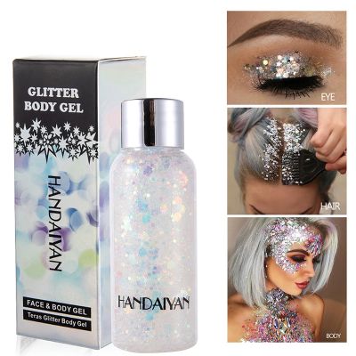 【YF】 Eye Glitter Nail Hair Body Face Stickers Gel Art Loose Sequins Cream Diamond Jewels Rhinestones Makeup Decoration Party Festival