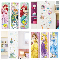 Snow White Mermaid Rapunzel Cinderalle Belle Princess Growth Chart สติ๊กเกอร์ติดผนังตกแต่งบ้านเด็กวัดความสูงภาพจิตรกรรมฝาผนัง Art Decals-eprs410