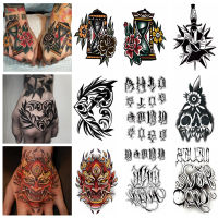 Tattoo on Hand for Man Cool Stuff Temporary Fake Stickers Devil Rose Fingers Transferable with Inscriptions Girls Sexy Art Tatto