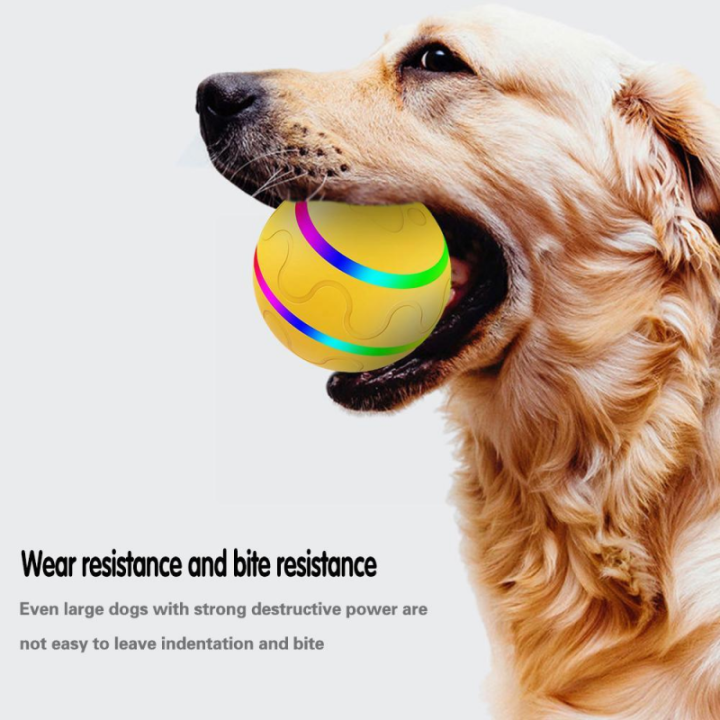 สมาร์ทอินเตอร์แอคทีของเล่นสัตว์เลี้ยงสำหรับสุนัขแมวบอล-usb-ชาร์จตลกไฟฟ้าอัตโนมัติหมุนกระโดดเล่นตลกลูกบอลกลิ้ง
